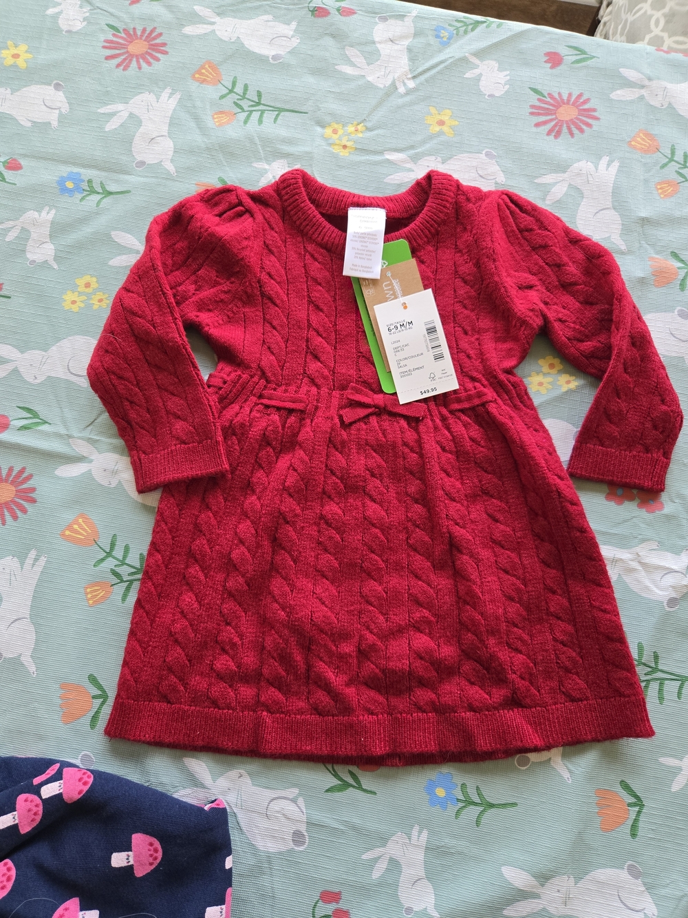 NWT Gymboree Baby Girls Red Cable-Knit Long Sleeve Dress